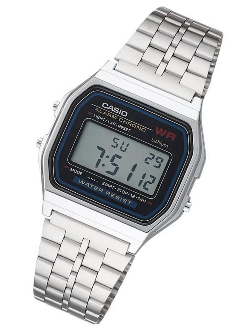 كاسيو ساعة كاسيو ريترو كوليكشن للبالغين من الجنسين ، فضي، سوار موديل للرجال والنساء - Image 1